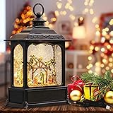 Wondise Christmas Musical Snow Globe Lantern with 6
