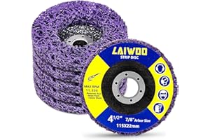 LAIWOO Strip Discs Stripping Wheel for Angle Grinder, 4-1/2" Paint Stripper Abrasive Wheel Disc Clean and Remove Paint Coating Rust Welds Oxidation（5Pack）