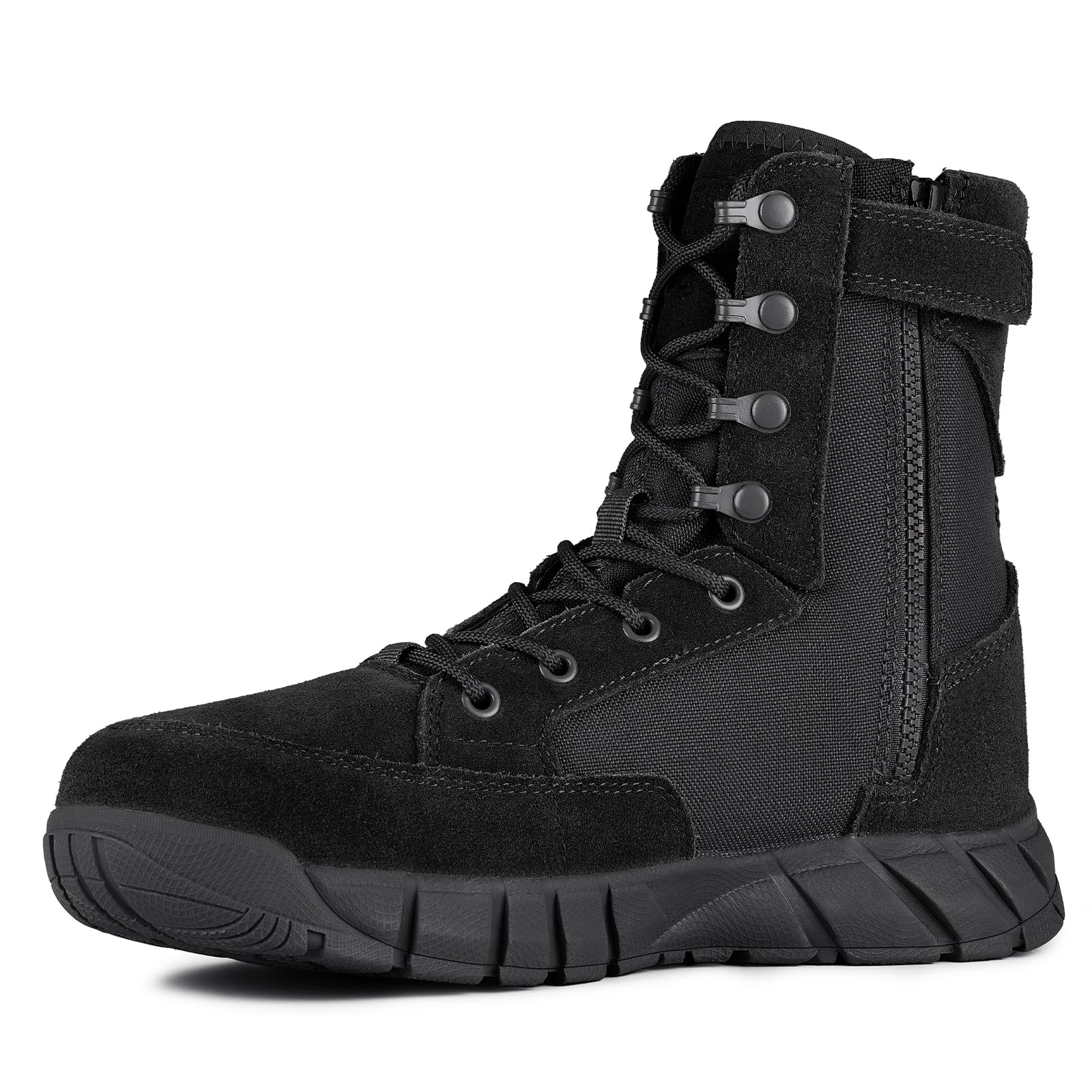thumbnail image 2 of NORTIV 8 Men's Military Tactical Boots – Lightweight, Side Zipper, Combat Style, Sizes 7-14 2 of 6