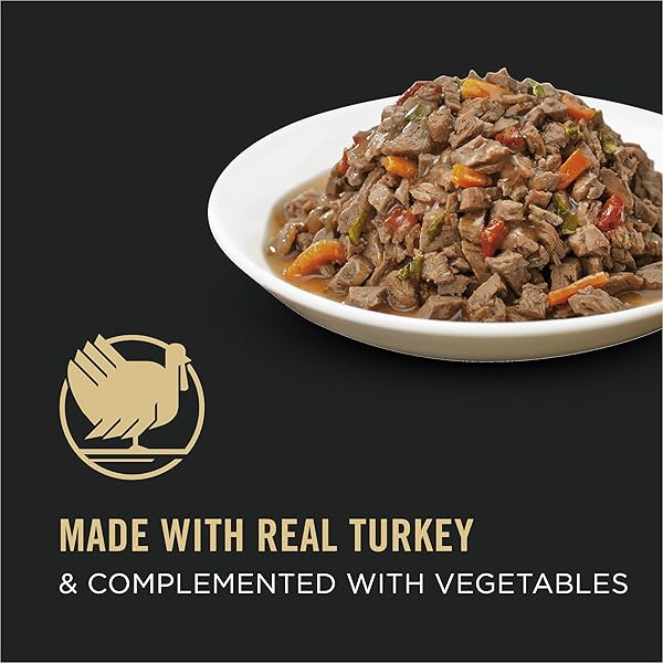 PURINA PRO PLAN GRAVY, HIGH PROTEIN WET CAT FOOD, COMPLETE ESSENTIALS TURKEY & VEGETABLE ENTREE – (PACK OF 24) 3 OZ. PULL-TOP CANS