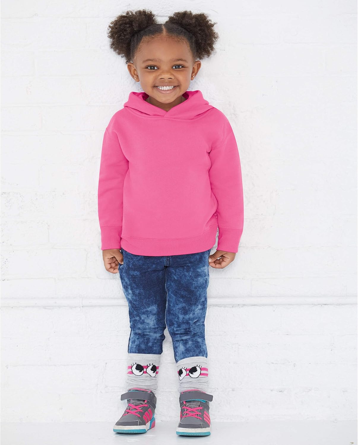 RABBIT SKINS Toddler Fleece Long Sleeve Hooded Pullover Sweatshirt with Side Seam Pockets: Rabbit Skins: Clothing