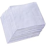 Men's Pure White 100% Cotton Handkerchief Pack of 6