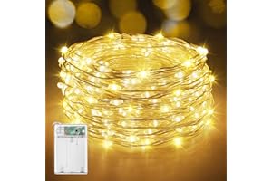 XURISEN Fairy Lights Battery Operated, 33FT 200LED Twinkle String Lights 8 Modes & Waterproof LED Fairy Lights for Bedroom Wedding DIY Holiday Easter Party Indoor Decor (Warm White)
