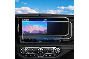 WEIPIN For Glossy Tempered Glass 2024 2025 2026 Jeep Wrangler & Wrangler JL & Gladiator 12.3 Inch Touchscreen Screen Protecto