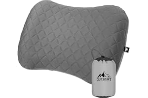 Outskirt Inflatable Camping Pillow, 2 in 1 Removal Inflatable Pillow for Backpacking Camping, Ultralight and Portable Camping