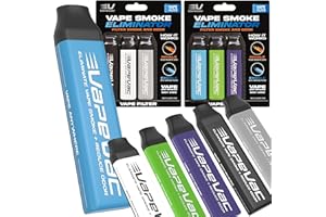 VAPE VAC VapeVac (Registered AMZ Brand) – Pocket-Sized Personal Air Filter for Discreet Output Reduction | Minimizes Odor, Keeps Air Fresh | Not an Emission Device – 500+ Uses (6-Pack)