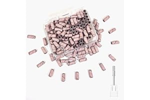 Small Sanding Bands Nail Drill Bits, Corfulra 240 Extreme Fine Grit Nail File Sanding Bands for Nail Drill with 3.1mm Mandrel Bit, 100Pcs Mini Sanding Bands for Natural Nails, Cuticles, Pink