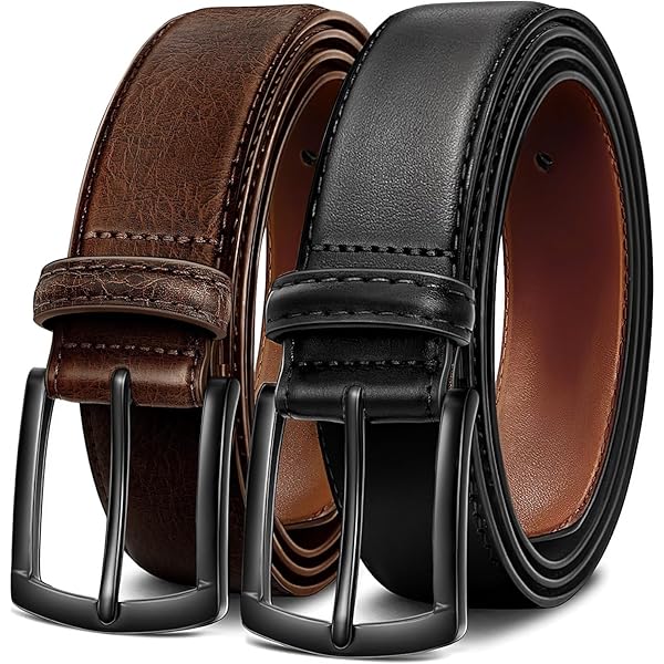 Amazon.com: KEMISANT Men Belt 2Pack – Genuine Leather Belt for Men
