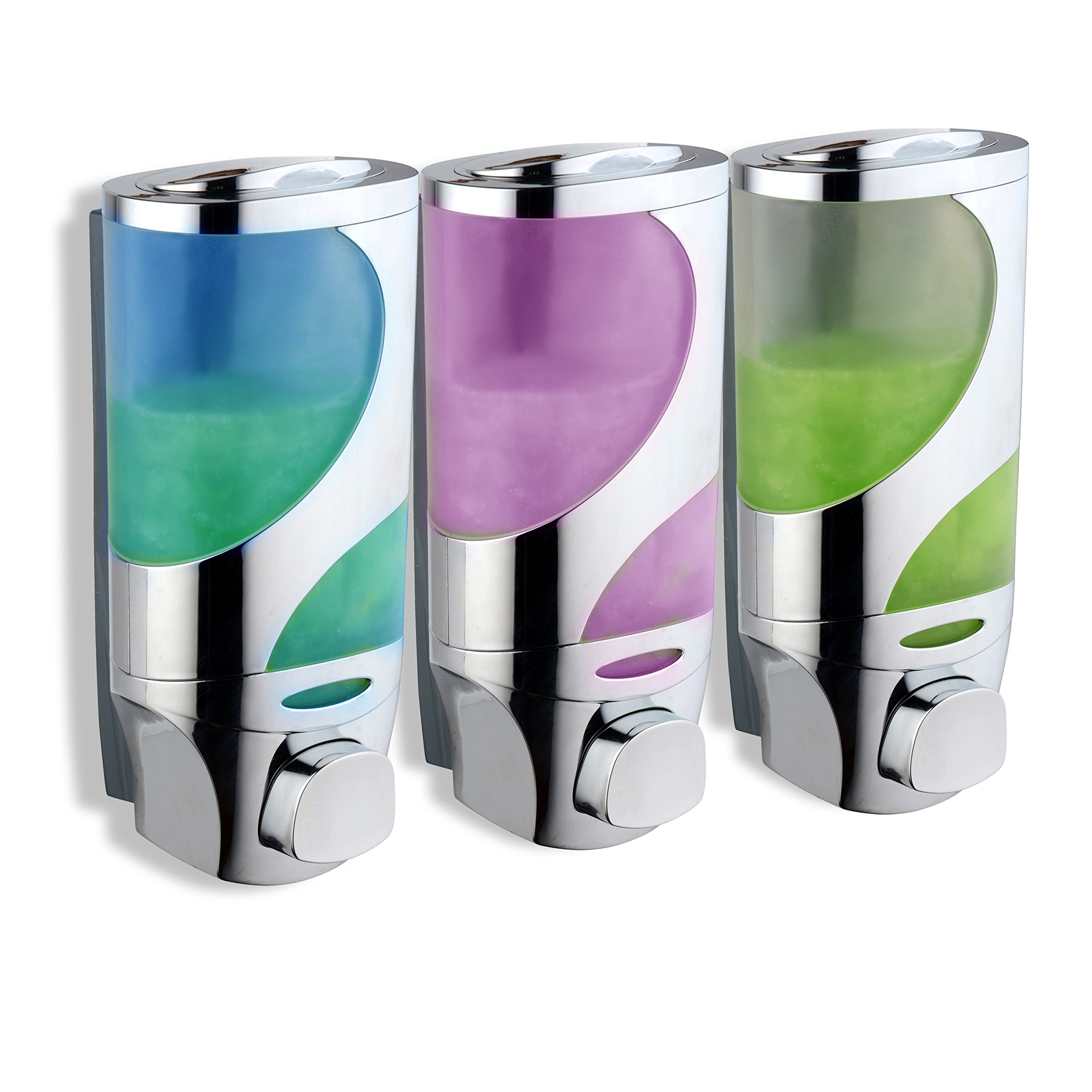 Photo 1 of HotelSpaWave Luxury Soap/Shampoo/Lotion Modular-design Shower Dispenser System (Pack of 3)