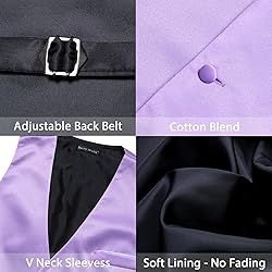 Barry.Wang Mens Light Purple Formal Suit Vest