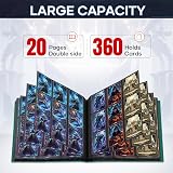 TiopLior Trading Card Binder 360 Pockets 20 Pages Green Polypropylene view 5