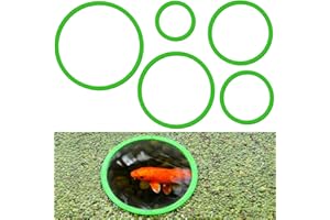 SANJHFF 5 Pcs Aquarium Floating Plant Corral,5 Sizes of Aquarium Floating Plant Ring, Aquarium Feeding Ring for Intercepts Floating Plants, Fish Feeding Ring.