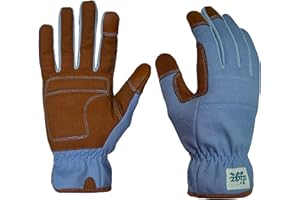 Digz 78976-23 Duck Canvas, Heavy-Duty Garden and Yardwork Utility Gloves, Medium (Pack of 1), Blue