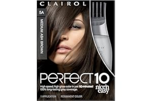 Clairol Nice'n Easy Perfect 10 Permanent Hair Dye, 5A Medium Ash Brown Hair Color, Pack of 1