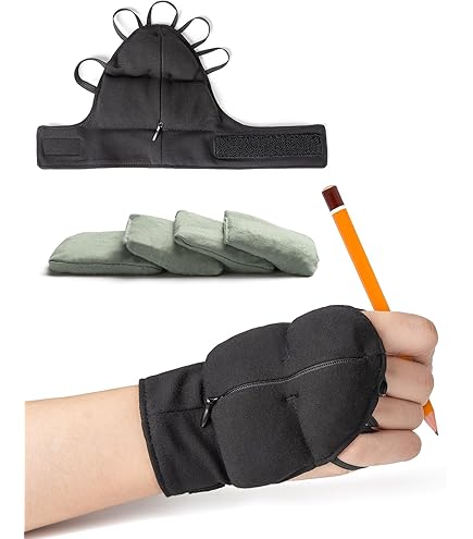 U0U Gants Lestés Pour Tremblements, Poids De La Main Gauche Pour La Motricité Fine, Aides à La Parkinson Réglables Pour Les Tremblements De Main, Gadgets Pour Patients Atteints De Parkinson (gauche