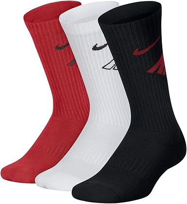 Amazon.com: Nike Kid's Performance Cushioned Crew Training Socks (3 Pair), Multi-color (904 