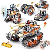 28°C 5-in-1 STEM Building Set Toys for Kids Remote & App Controlled Construction Robot/Car/Tank/Bulldozer/Tracked Racer Coding Kit for Boys Girls Age 6 7 8-12+ Year Old (552 Pcs)