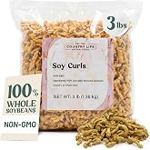 Country Life Natural Foods Soy Curls 3lb | Non-GMO Vegan Meat Substitute | High-Protein, Gluten-Free Soy Protein | Whole Soyb