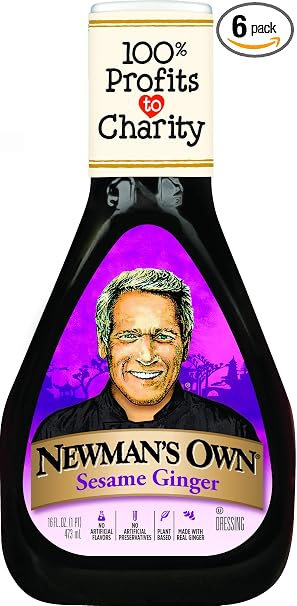 Newman's own lighten up! sesame ginger dressing Water Distilled vinegar, sugar, soy sauce (Wheat, Water, soybeans, salt), ging (020662002976)