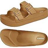 Weweya Arch Support Womens Sandals - Platform Recovery Sandals for Women - Adjustable Buckle Sandals