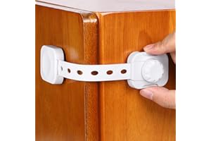BETERTEK Drawer Locks Baby Proofing Upgraded Strong Adhesive (15 Pack) Cabinet Locks for Babies Multi Use Baby Drawer Locks Fot Kids Adjustable Length Baby Proof Cabinet Locks Child Proof Drawer Locks