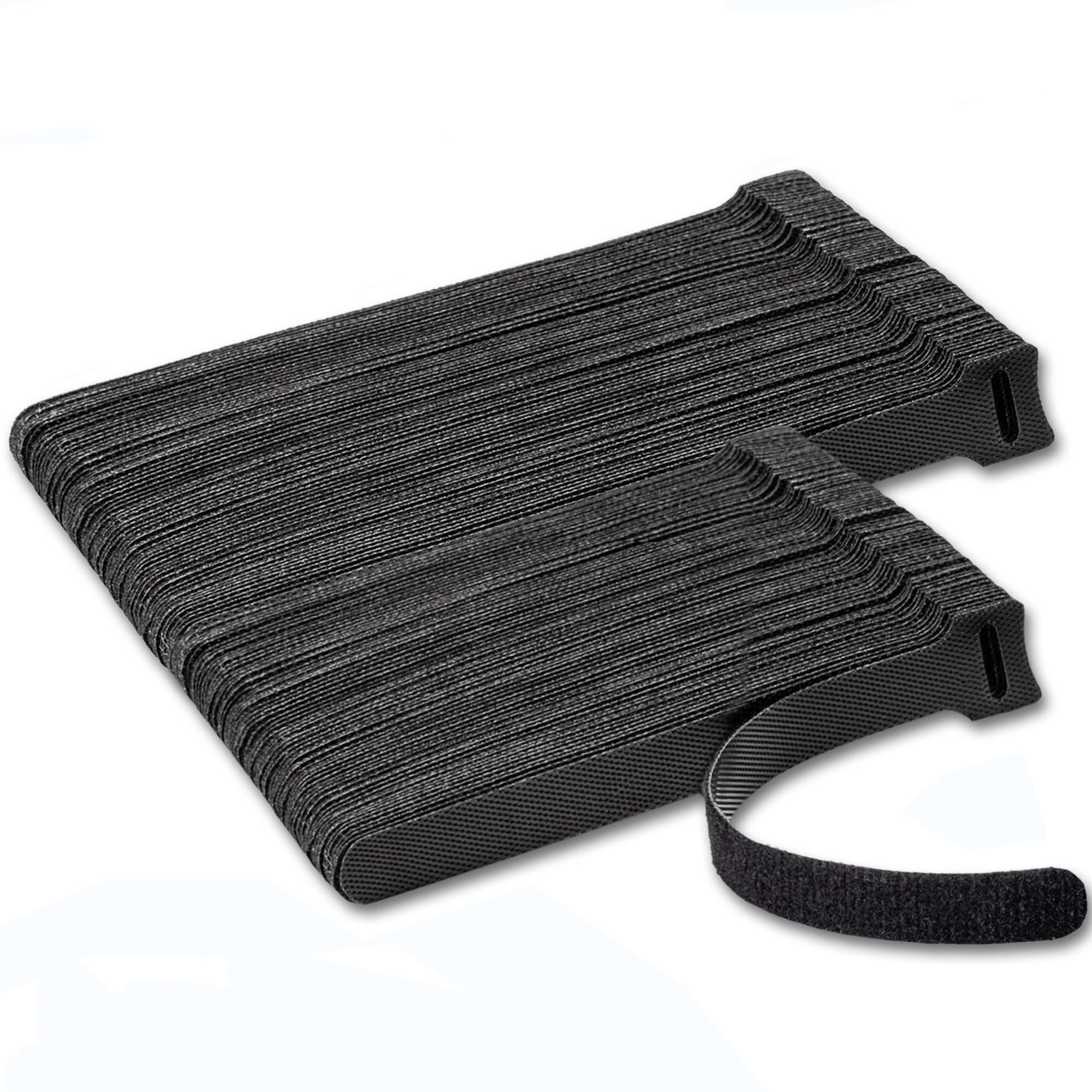 VENGABY 160PCS Reusable Cable Ties Cable Strap, Adjustable Cable Ties Reusable Thin Wire Cord Organization Ties with Hook and Loop, Loop Long Cable Straps Ties for Home, Office and Data Centers