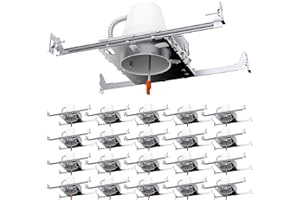 SUNCO LIGHTING Sunco 20 Pack 4 Inch Can Lights Housing New Construction, Recessed Can Housing for Ceiling, Hard Wired, TP24 Connector, 120-277V, Air Tight Steel, IC Rated, Easy Install UL