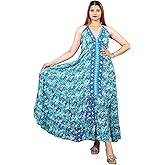 Herstreet Floral Maxi Dress, V-Neck Halter, Bohemian Beach Sundress, Summner Dress
