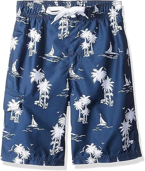 Kanu Surf Boys' Echo Quick Dry UPF 50+ Beach Swim Trunk, Harbor Navy, 2T