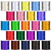 23 Rolls 1005 Yards 1.5 mm Nylon String for Bracelets String for Bracelet Jewelry Making Nylon Rattail Satin Silk Thread for Chinese Knotting Cord DIY Kumihimo Braided Beading, Necklace, Macrame Craft