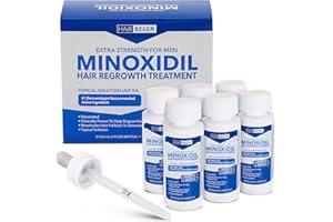 Hair Regen Liquid Minoxidil Men 5% Percent - Extra Strength Advanced Topical Solution for Regrowth Serum Drops - Clinically Proven Growth Treatment for Hims Hair Loss 6 Pack as 6 Months Supply Kit