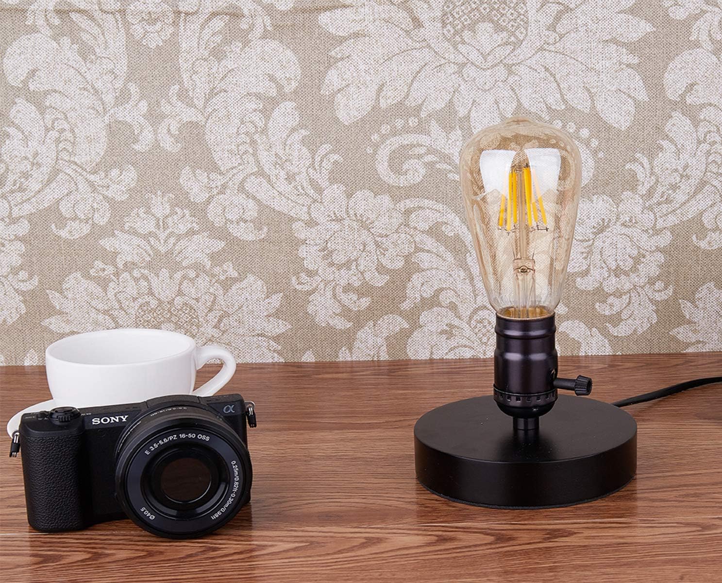 Vintage Table Lamp Base Licperron E26 E27 Industrial Vintage Desk Lamp with Plug in Cord On/Off Switch Bedside Lamp Holder for Home Lighting Decor: Home Improvement