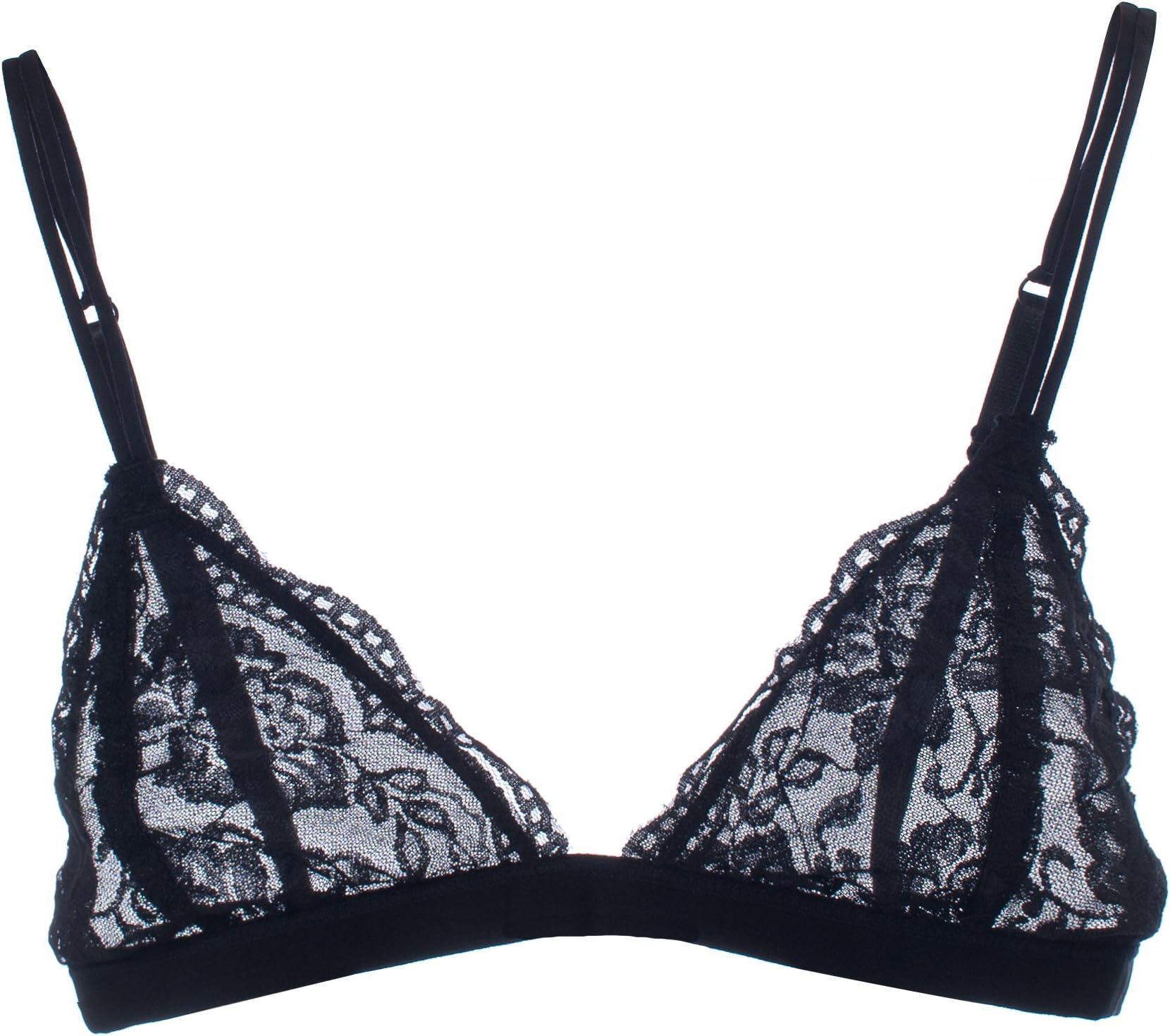 URBAN K Womens Semi Sheer Lace Sexy Bralette