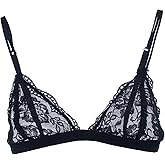 URBAN K Womens Semi Sheer Lace Sexy Bralette