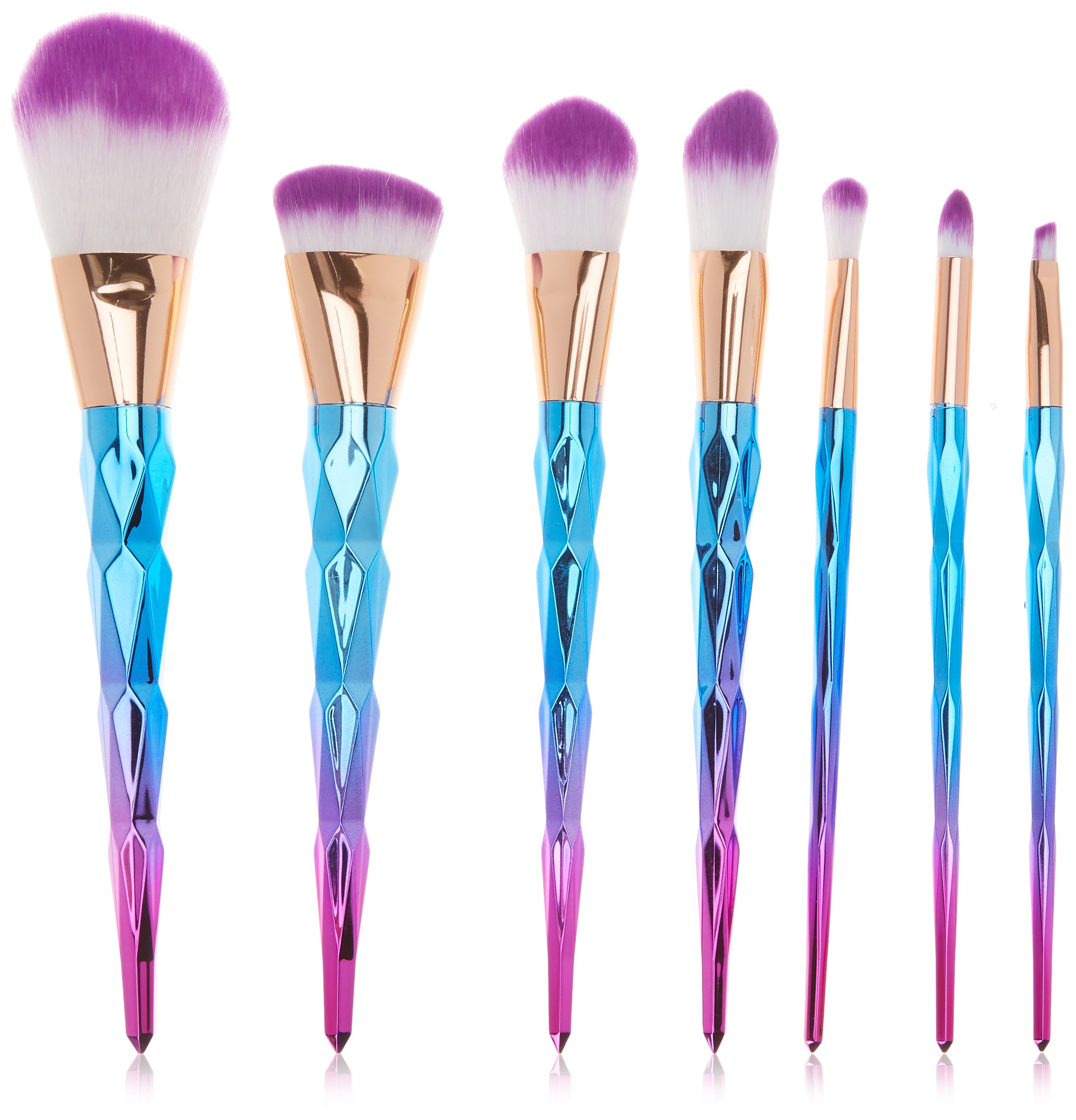 7pcs Cream Power Professional Makeup Brushes Multipurpose Beauty Cosmetic Puff Batch Kabuki Blusher Brushes