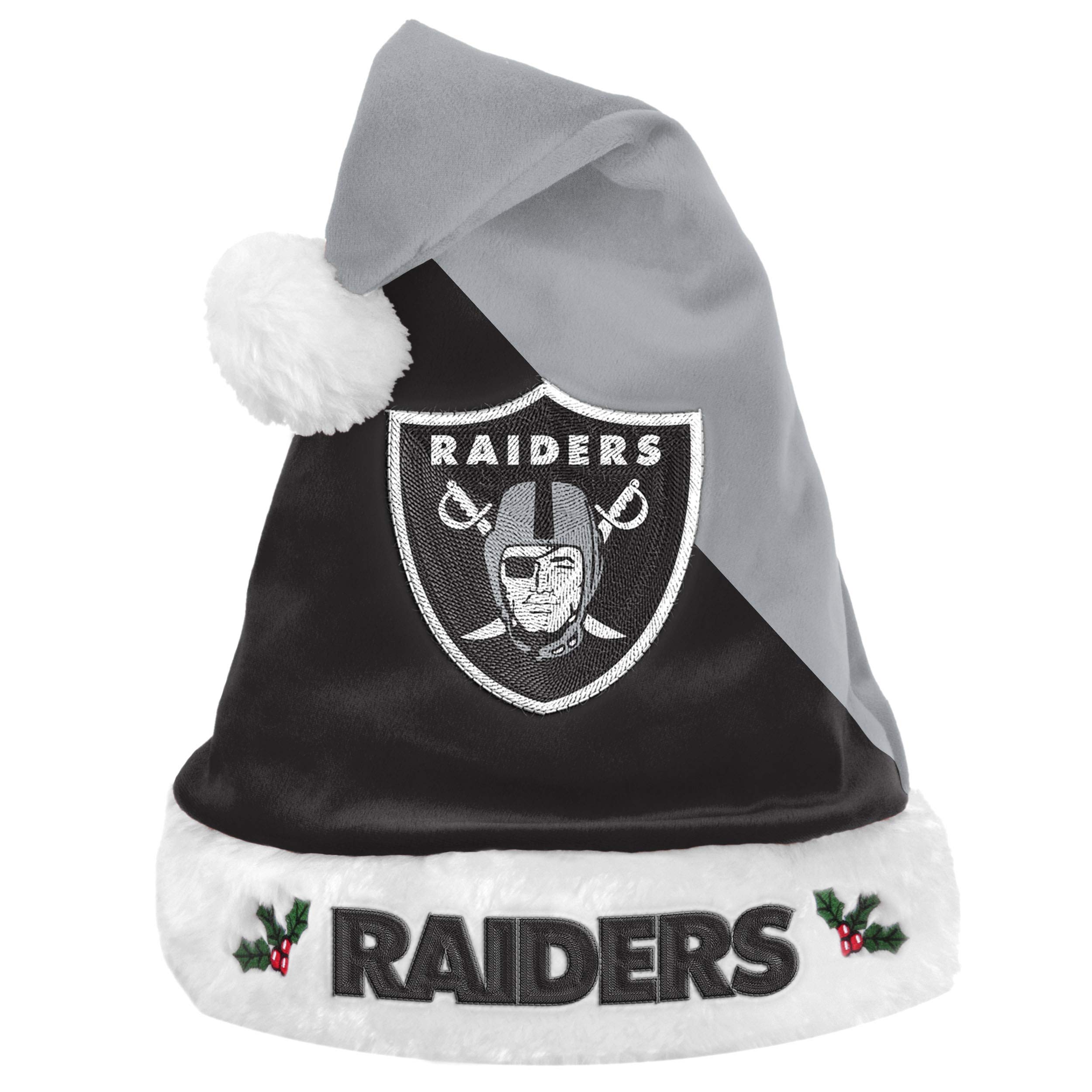 Forever Collectibles Foco NFL Las Vegas Raiders 2020 Basic Santa Claus Hat Santa Hat Christmas