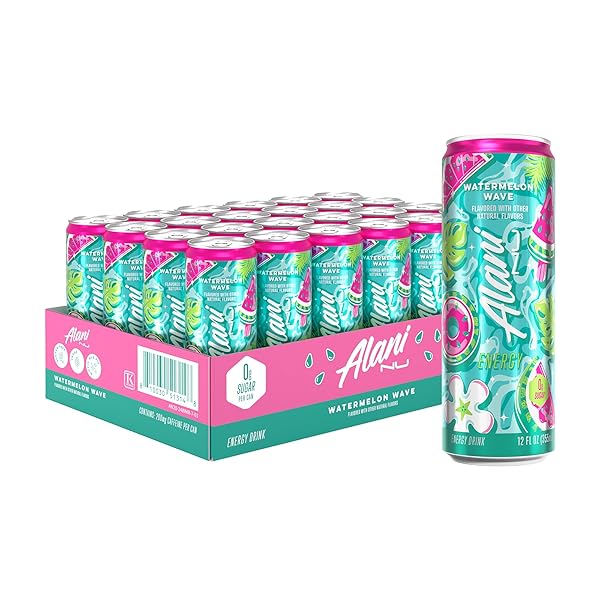 ALANI NU WATERMELON WAVE, SUGAR FREE, LOW CALORIE...