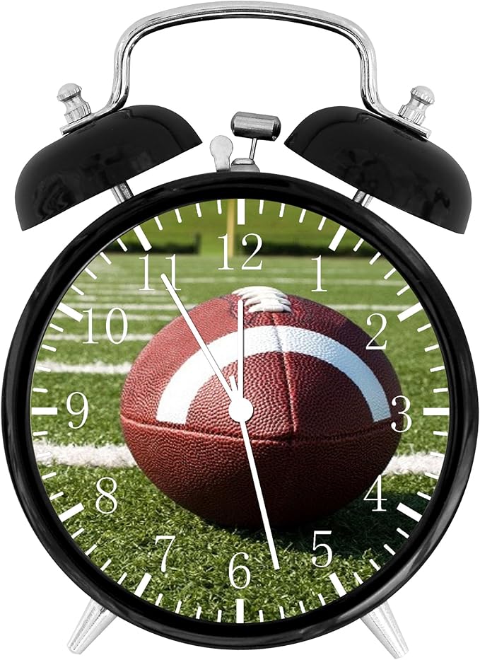 American Football Alarm Desk Clock 3.75" Room Office Decor
