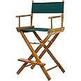 Casual Home 24" Director's Chair Honey Oak Frame-with Hunter Green Canvas, Counter Height