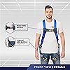 Palmer Safety Full Body Harness 5pt Adjustment, Dorsal D-Ring, Grommet ...