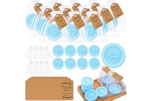 Roowest 50 Sets Elephant Soap Baby Shower Soaps Favors for Guests Cute Round Little Soaps with 50 Thanks You Tags and 50 Orga
