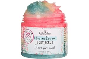 BELLA AND BEAR Bella & Bear Unicorn Dream Body Scrub - Vegan, Cruelty-Free, Paraben-Free Exfoliating Sugar Scrub for Smooth Skin - Mango, Pineapple & Vanilla