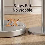 KES Free Standing Toilet Roll Holder with Weighted Base Brushed Stainless view 3