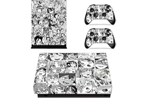 Vanknight XB One X Console Skin Wrap Decal Skin Vinyl Stickers for XB One X Console Controllers Anime Girl