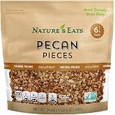 Nature&rsquo;s Eats Pecan Pieces - Natural Raw Pecans, Gluten Free Vegan Protein, Ideal for Baking, Cooking, &amp; Salad Toppings, Healthy Snacks for Adults - 24 oz Resealable Bag