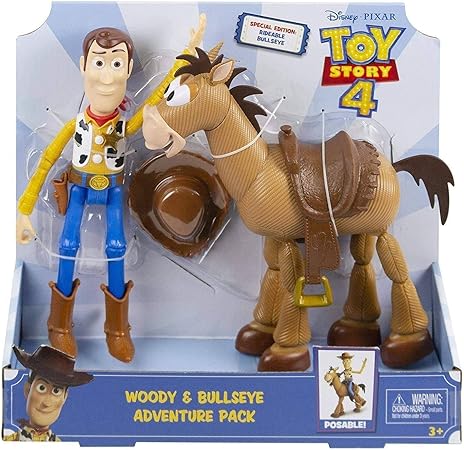 Amazon ディズニー ピクサー トイ ストーリー 4 ウッディ ブルズアイ アドベンチャーパック 7 約17cm Woody Bullseye Adventure Pack プレゼント ギフト 男の子 女の子 並行輸入品 おもちゃ おもちゃ