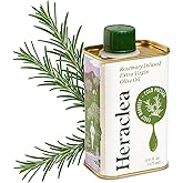 Heraclea - Rosemary Infused - Extra Virgin Olive Oil - Organic Olive Oil - Extra Virgin - Cold Pressed - Polyphenol Rich EVOO - 5.9oz Bottle