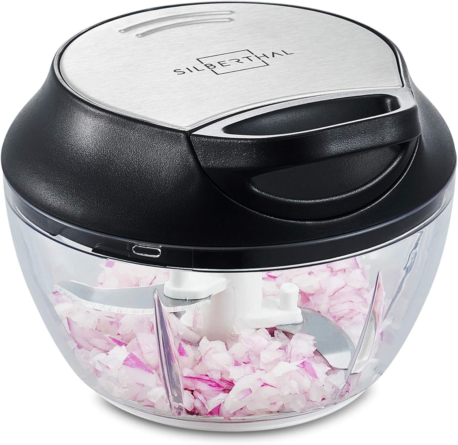 Zwiebelschneider Mit Seilzug - Manueller Gemüsehacker 300ml Rot