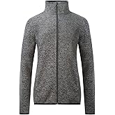 Dolcevida Women's Long Sleeve Sweater Fleece Zip Up Speckled Jacket with Pockets
