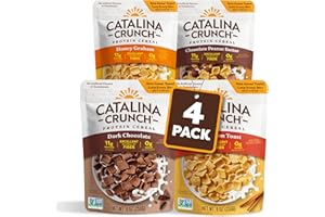 Catalina Crunch Protein Cereal | Sugar Free Breakfast Cereal with 11g of Protein | Gluten Free, Keto Friendly | Variety Pack 4 Flavors (Pack of 4) - Packaging May Vary
